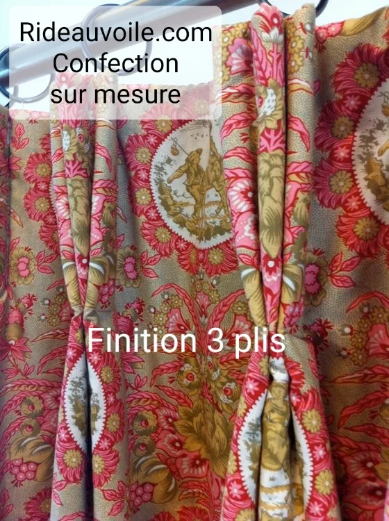 Comment choisir finition haut ruflette rideau 3 plis triples couture sur mesure rideaux