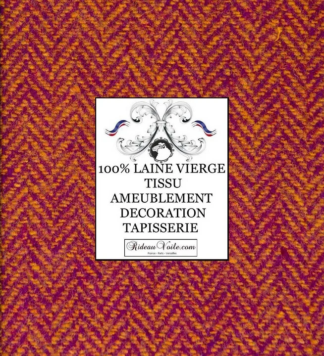 Tissu éditeur ameublement fabricant étoffes haut de gamme Laine Chevron mètre