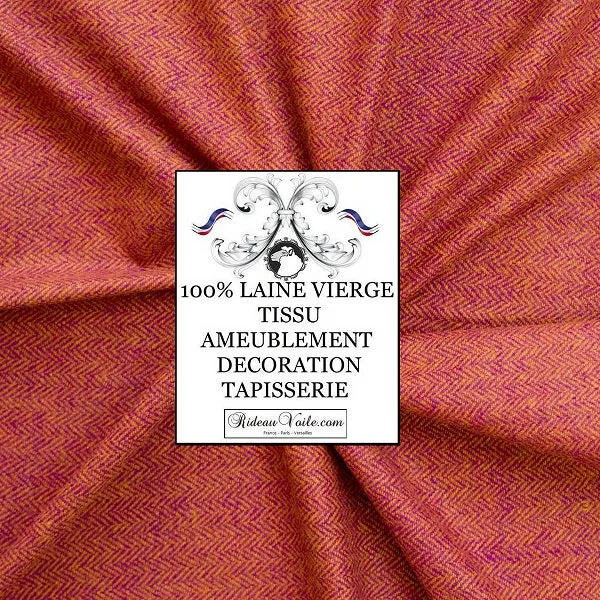 Tissu éditeur ameublement fabricant étoffes haut de gamme Laine Chevron mètre