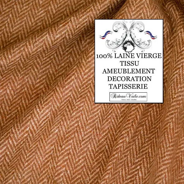 Tissu lainage ameublement rideau Fauteuil Canapé Mondial Tissus laine chevron