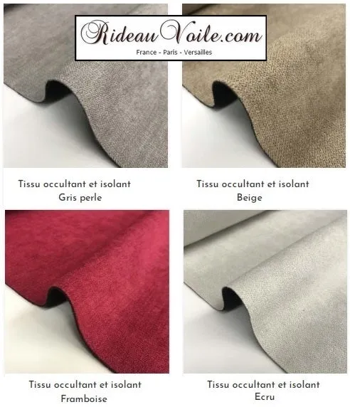 Rideauvoile Tissu gris ameublement isolant thermique phonique au mètre rideau