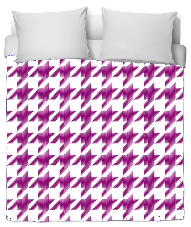 Laine tissu ameublement motif Pied-de-poule rose fushia mètre rideau voilage canapé
