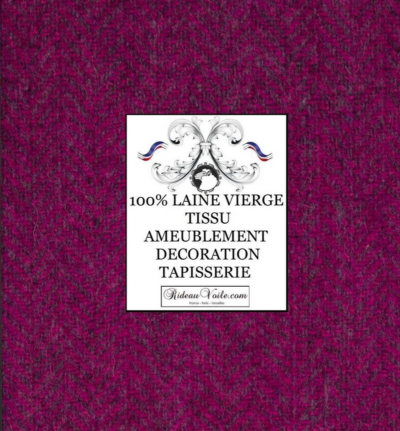 Laine jacquard ameublement tissu motif Chevron gris rose mètre rideau canapé