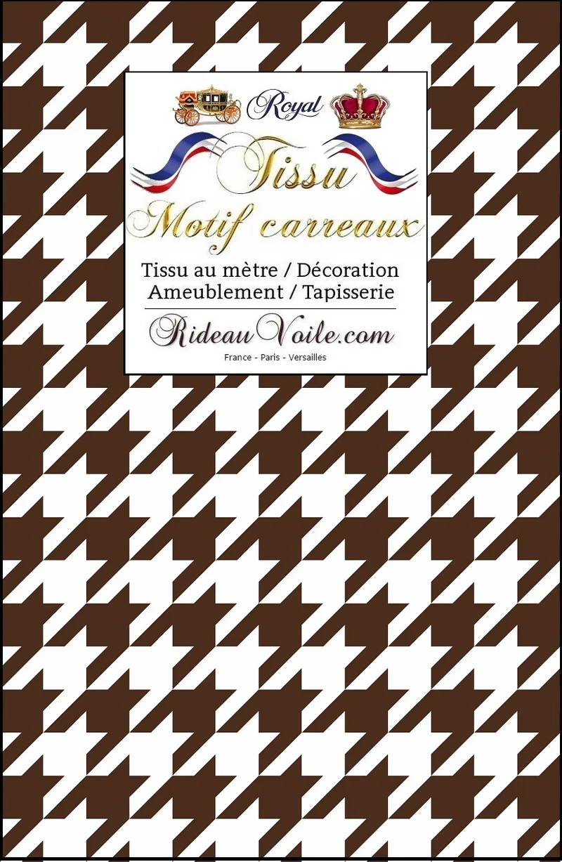 Jacquard laine tissu ameublement Pied-de-poule au mètre rideau voilage canapé