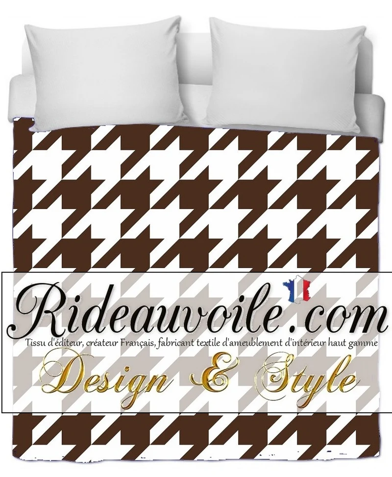 Jacquard laine tissu ameublement Pied-de-poule au mètre rideau voilage canapé