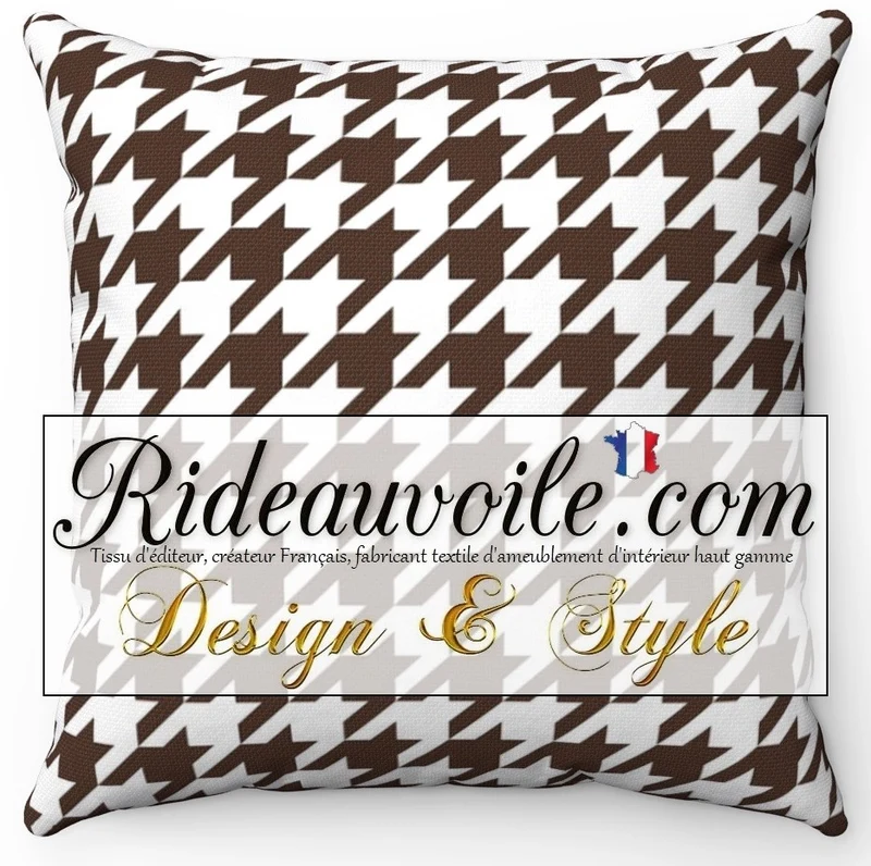 Jacquard laine tissu ameublement Pied-de-poule au mètre rideau voilage canapé