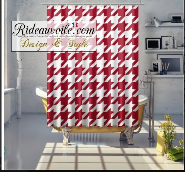 Pied-de-poule au mètre rideau voilage canapé fauteuil tissu jacquard ameublement