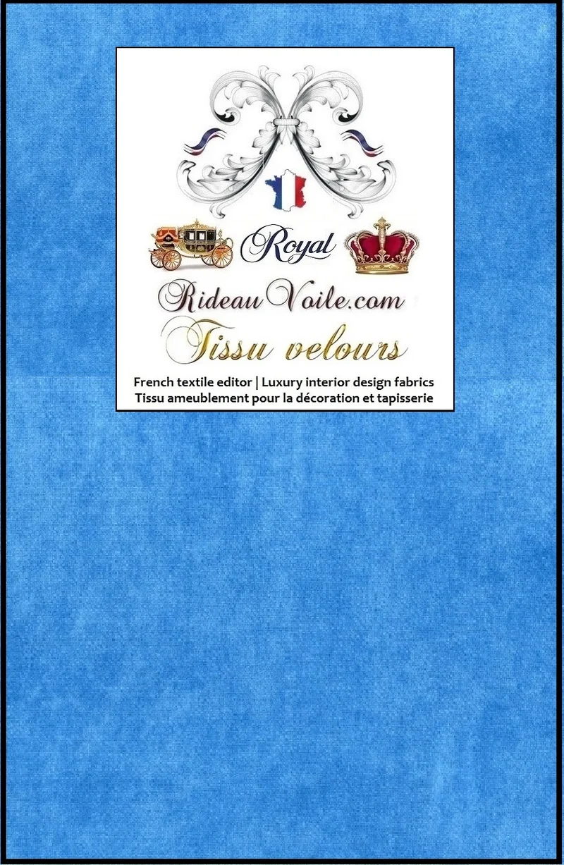 Tendance décoration couleur Bleu tissu ameublement velours au mètre rideau