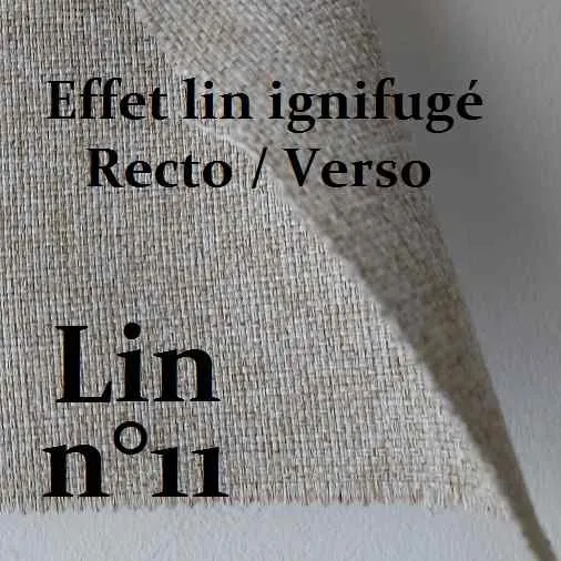 Tissu pare-solaire isolant phonique thermique effet LIN JUTE largeur 280cm ignifuge mètre