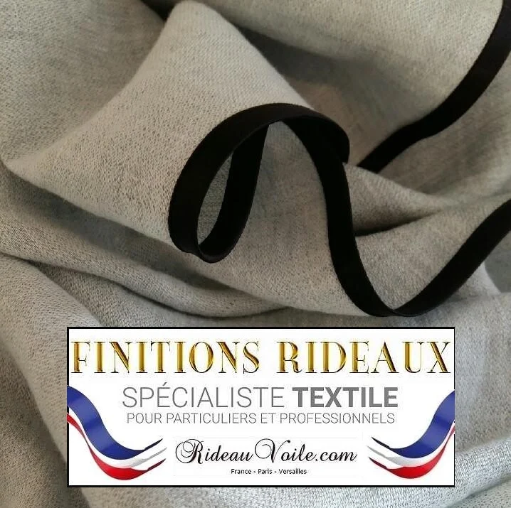 Comment choisir passementerie galon finition biais Noir bordure rideau sur mesure