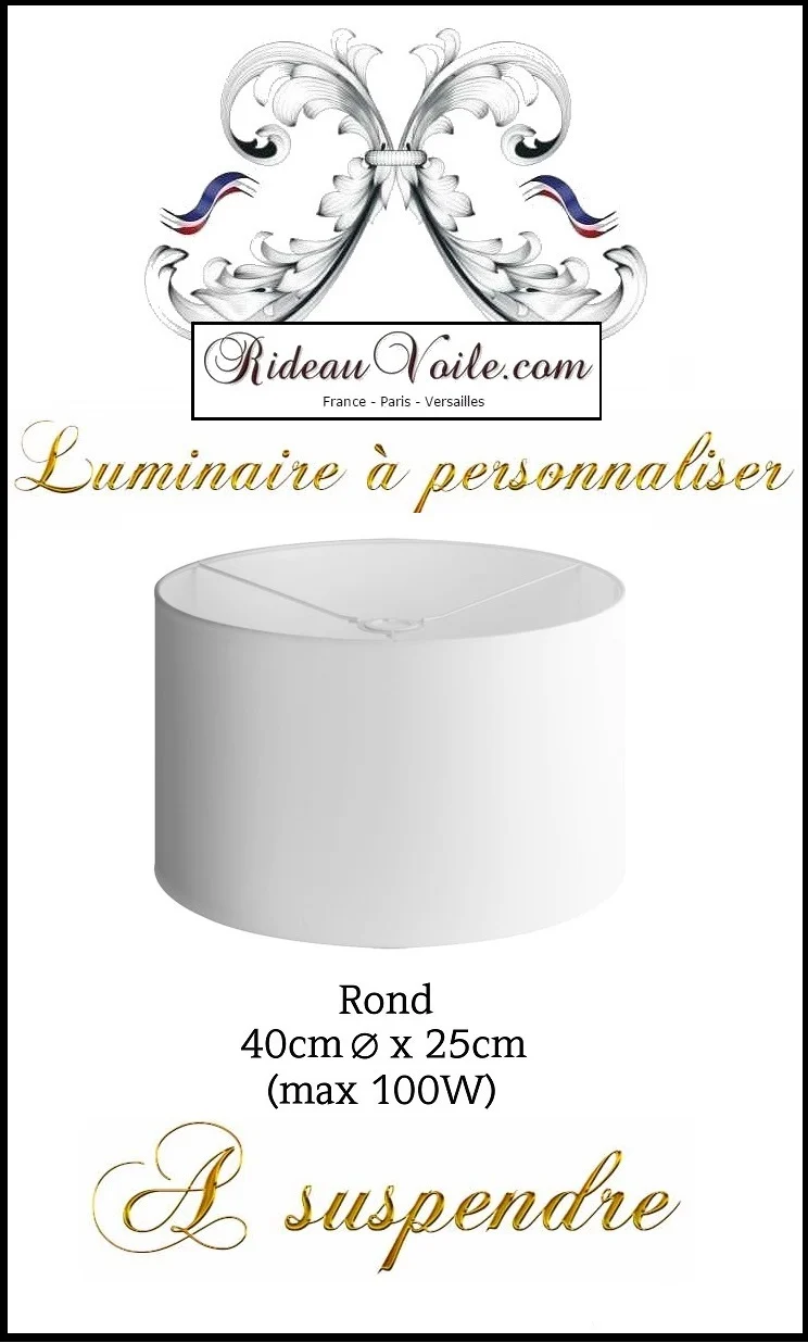 Créatrice art Luminaire éclairage Abat-jour 40cm x 25cm à suspendre tissu imprimé