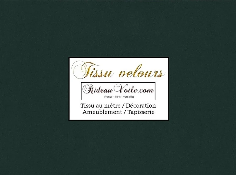 Tissu éditeur textile ameublement velours vert rideaux canapé grande largeur