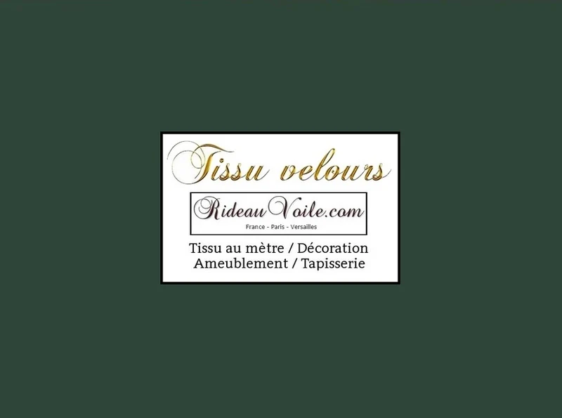 Tissu grande largeur ameublement velours vert au mètre rideau store sur mesure