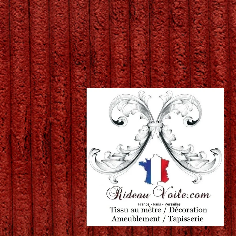 Fourrure de velours côtelé rouge mètre rideau plaid coussin couture sur mesure