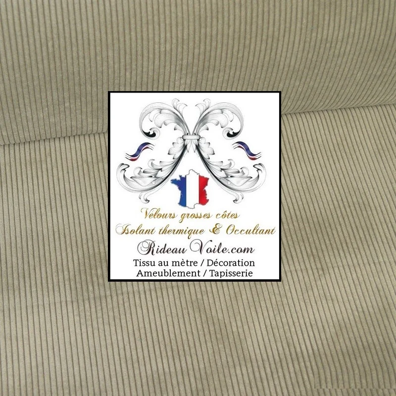 Velours Gris isolation rideau Tissu Occultant ignifugé thermique Acoustique mètre