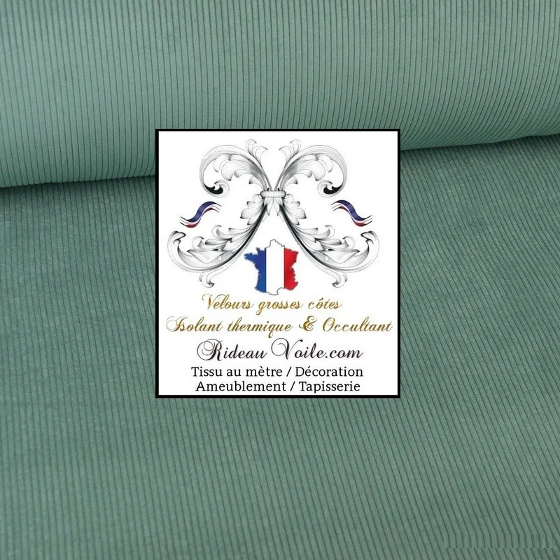 Velours vert isolation rideau Occultant ignifugé thermique Acoustique mètre