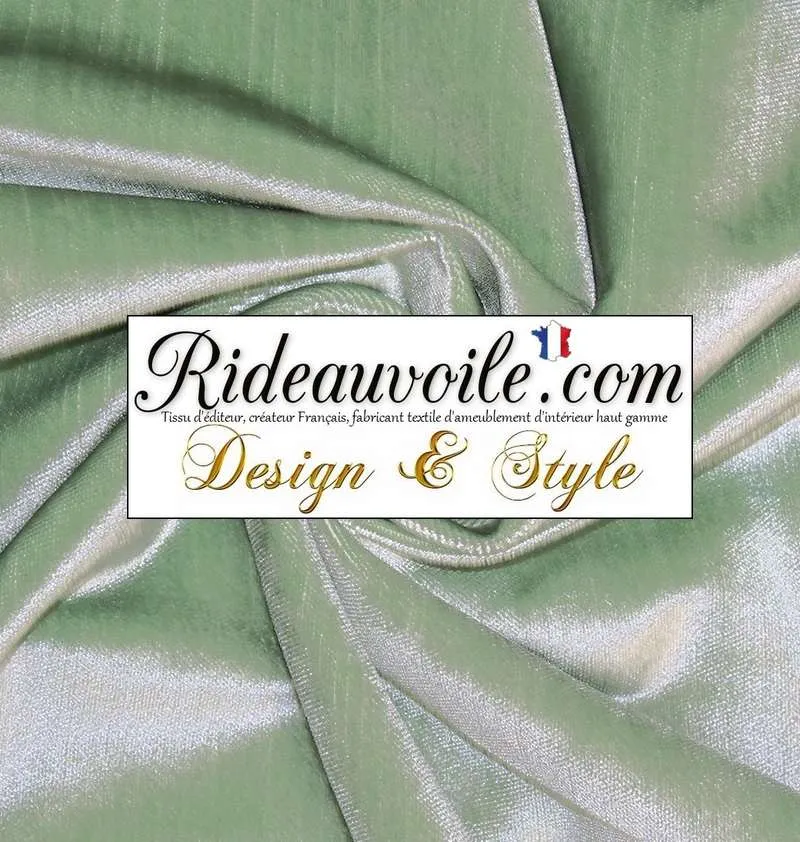 Jacquard tissu rideau éditeur fabricant ameublement velours bleu vert brodé mètre