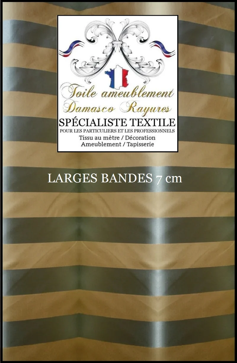 Damasco rideau rayures bleu jacquard mètre architecte décoratrice intérieur