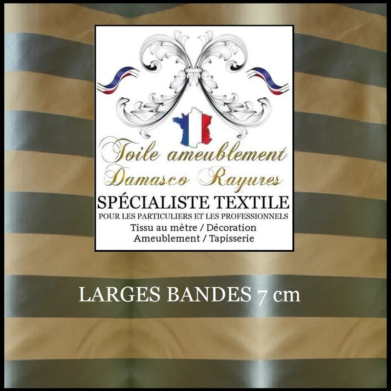 Damasco rideau rayures bleu jacquard mètre architecte décoratrice intérieur