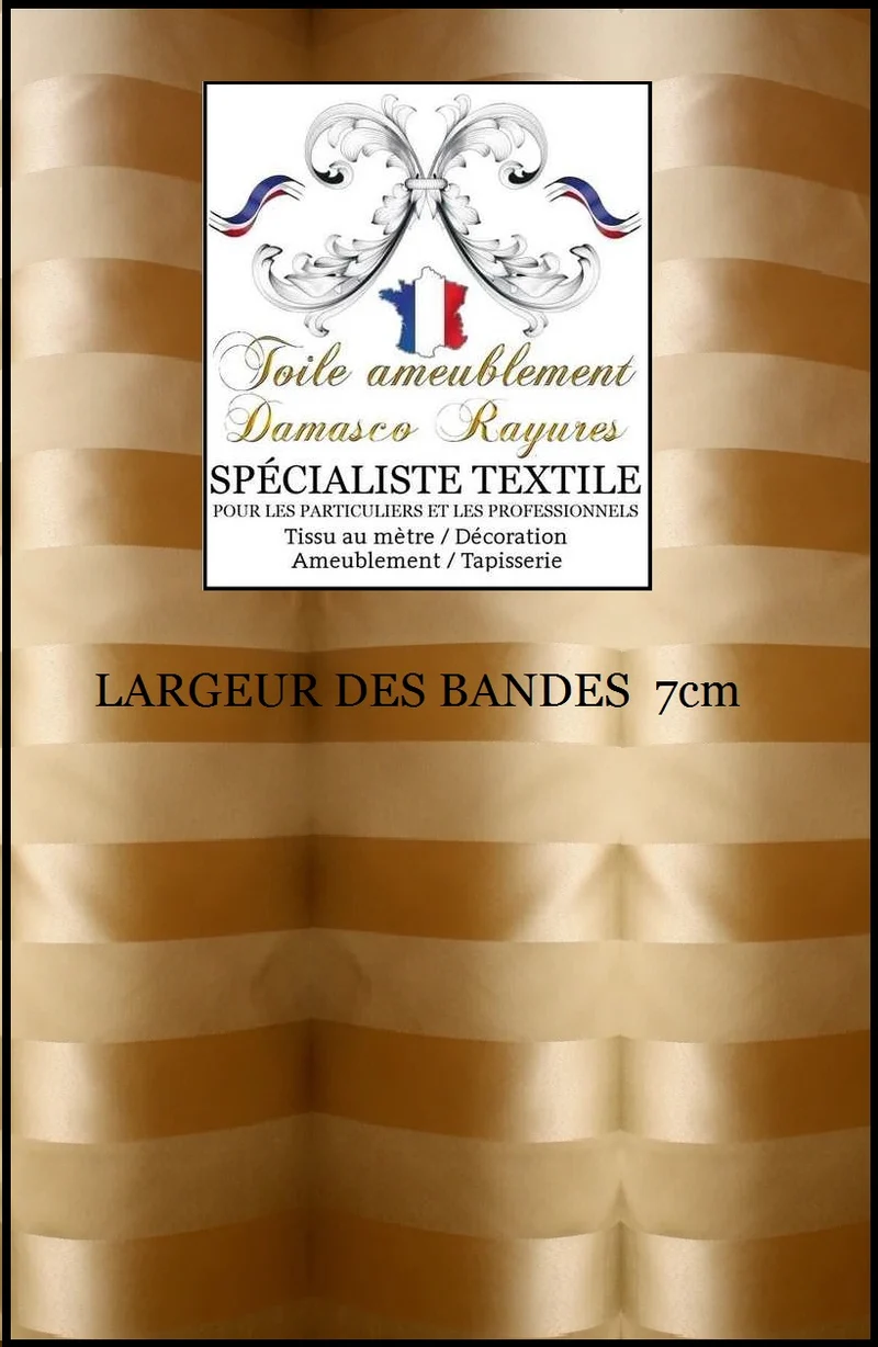 Boutique tissu Damasco rideau rayures jacquard mètre architecte décoratrice intérieur