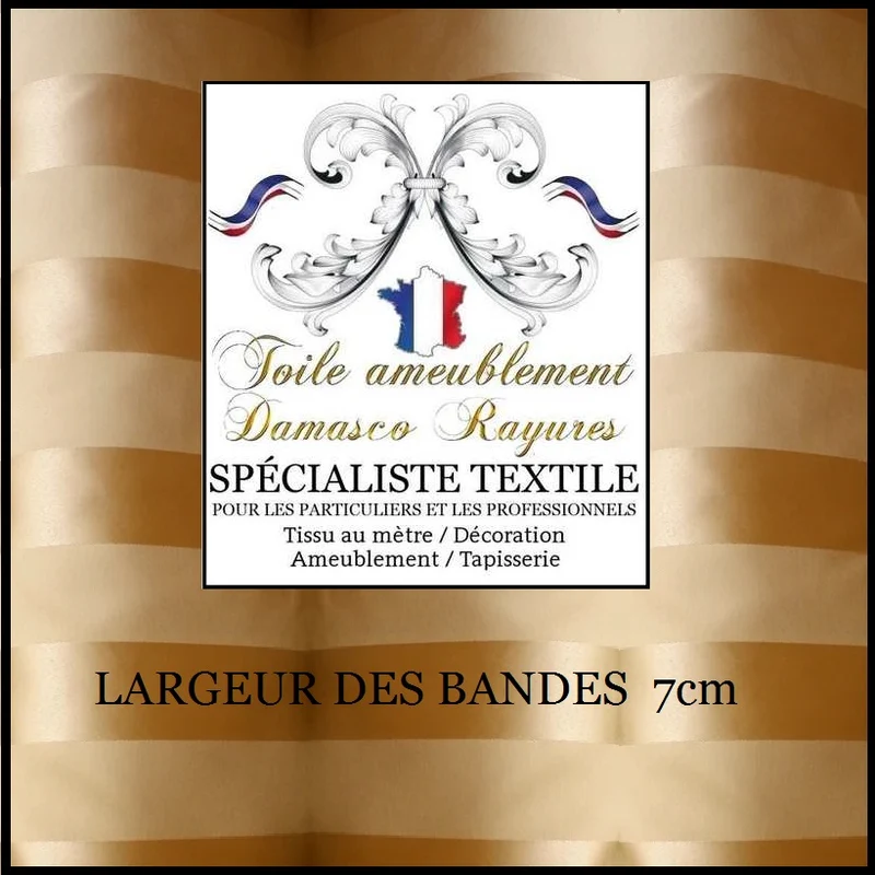 Boutique tissu Damasco rideau rayures jacquard mètre architecte décoratrice intérieur