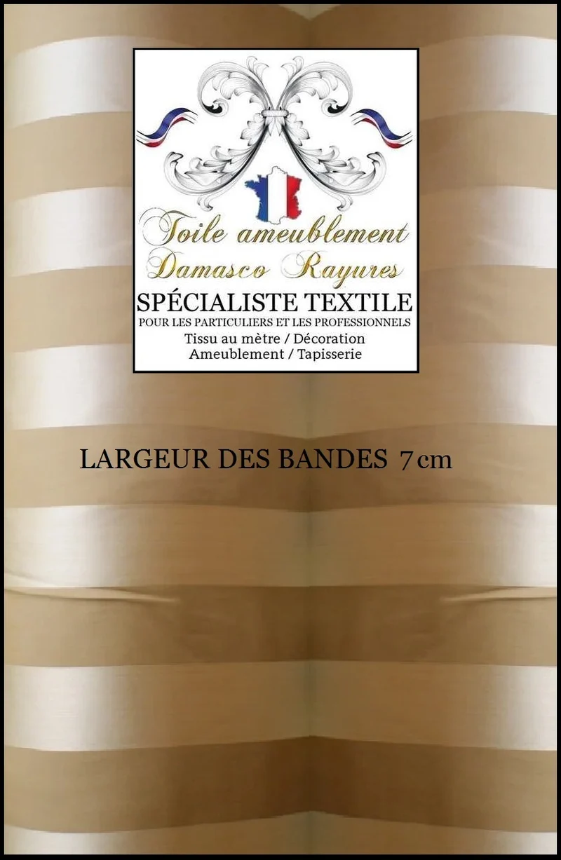Damasco à rayures tissu jacquard satin ameublement architecte décoratrice rénovation