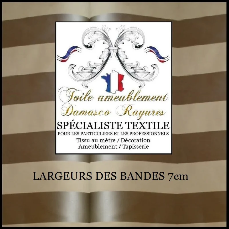 Damasco à rayures tissu jacquard satin ameublement architecte décoratrice rénovation