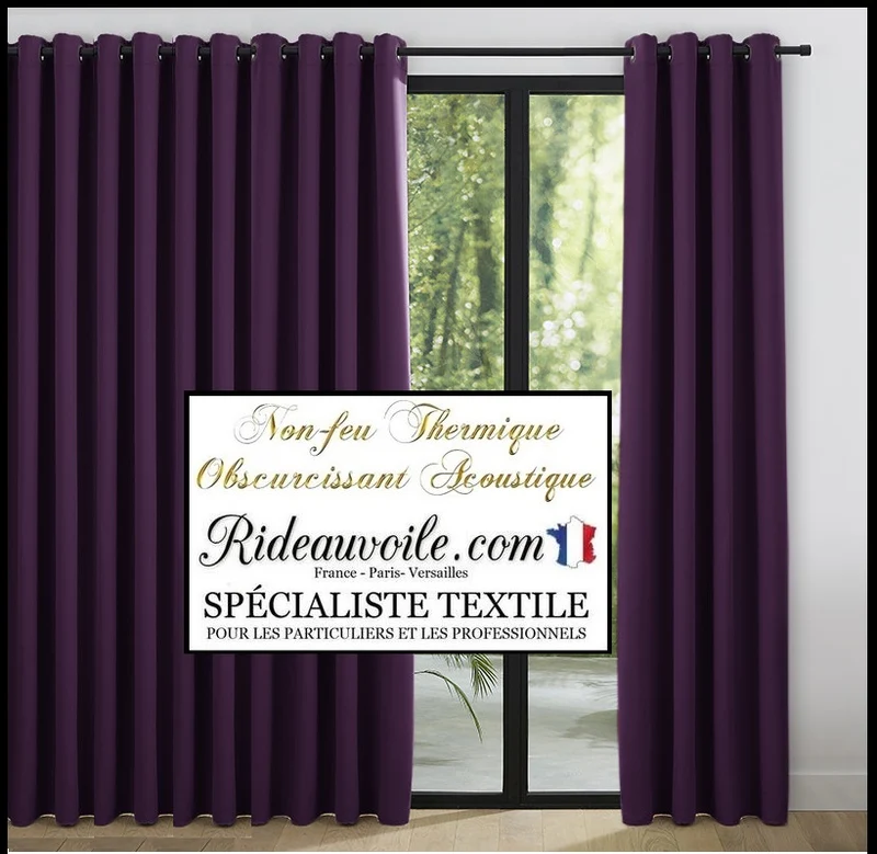 Occultant ignifugé thermique phonique tissu ameublement acoustique 150cm