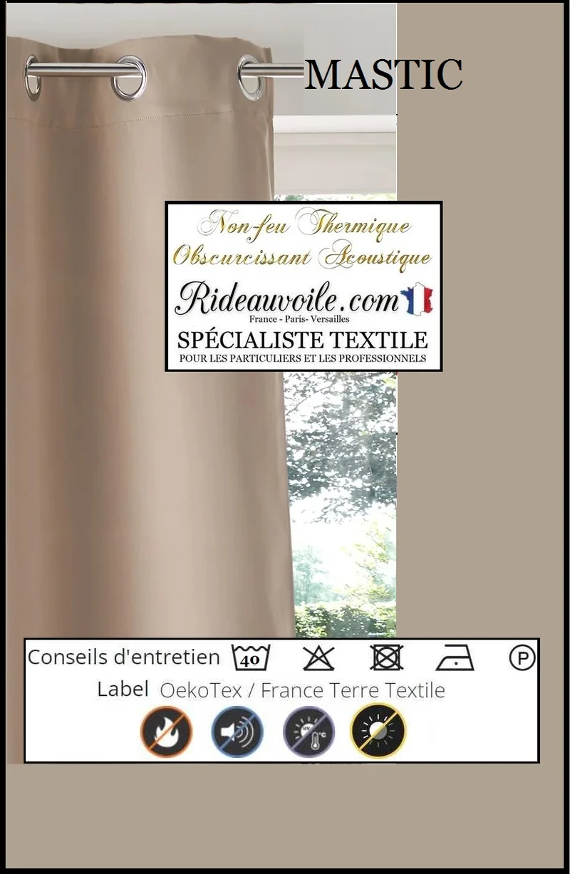 Isolant Occultant ignifugé thermique phonique tissu ameublement acoustique 150cm