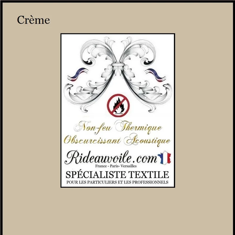 Tissu d'ameublement SATIN MAT beige occultant isolant phonique acoustique mètre 290cm
