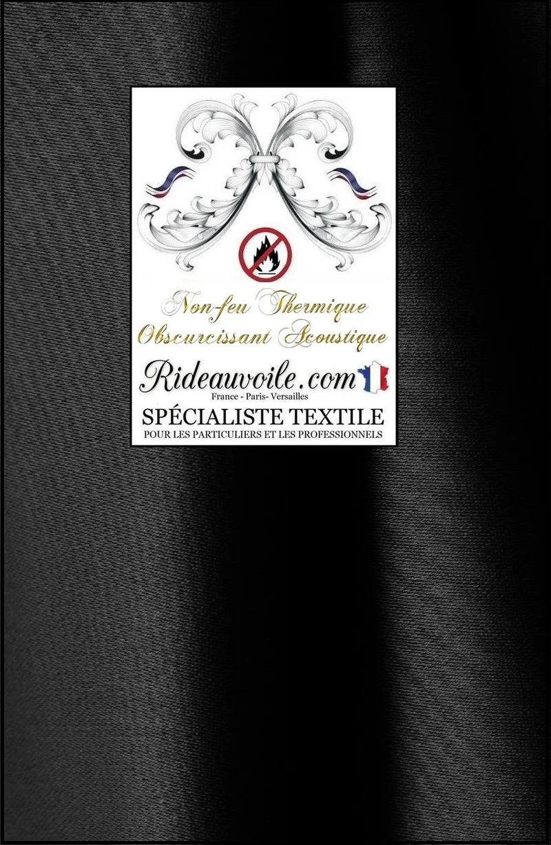 Tissu assombrissant isolant thermique phonique acoustique mètre rideau 280cm