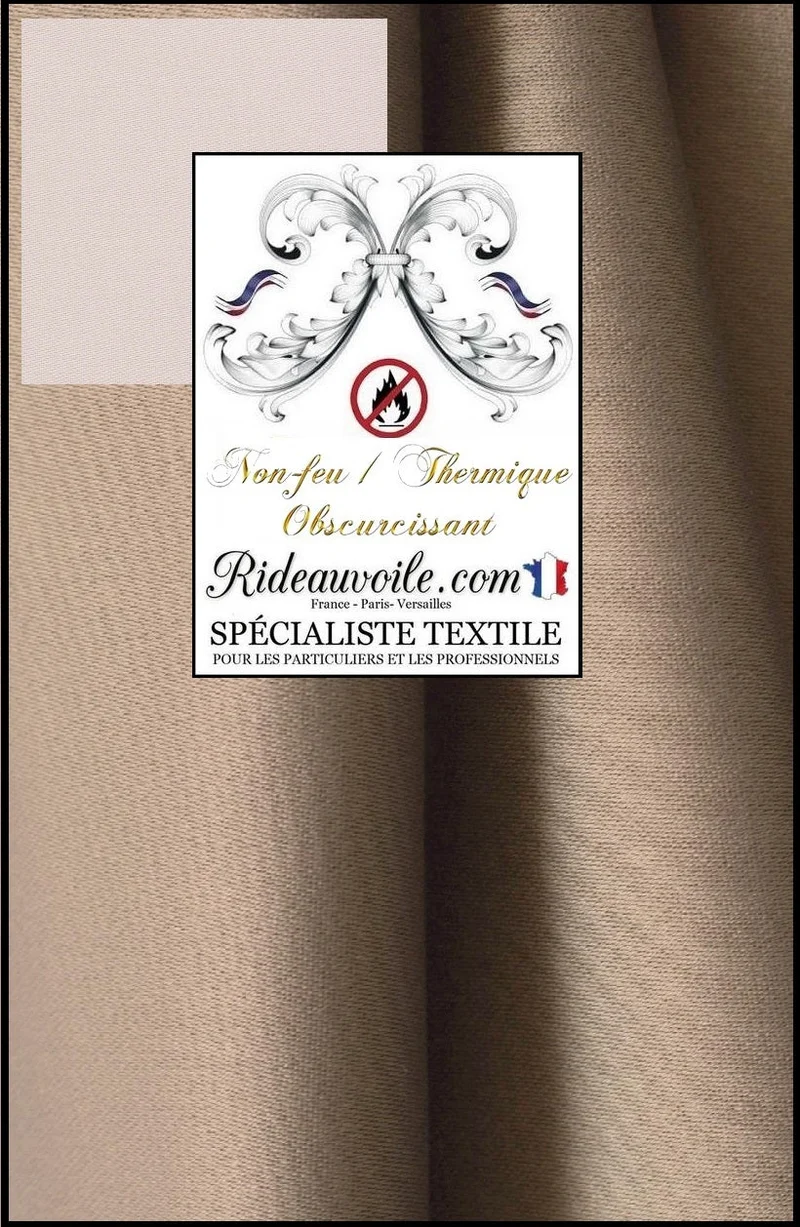 Tissu pare-solaire isolant thermique phonique acoustique mètre rideau 140cm