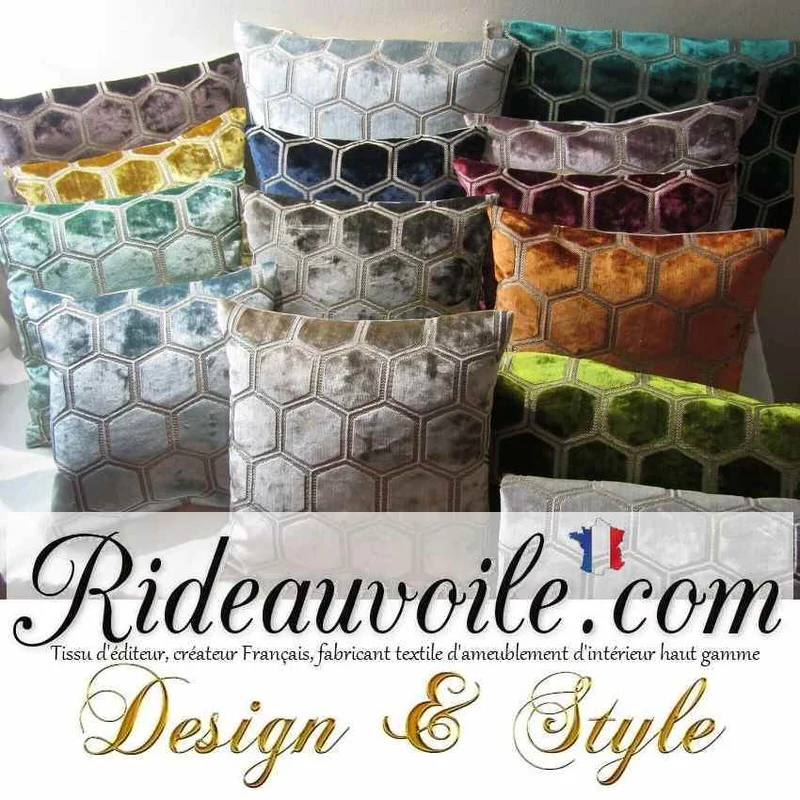 Jacquard ameublement velours vert motif brodé tissu au mètre rideau canapé murale