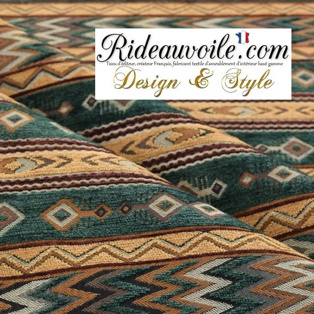 Tissu ameublement salon marocain Kilim Boho Turc Aztec velours Chenille