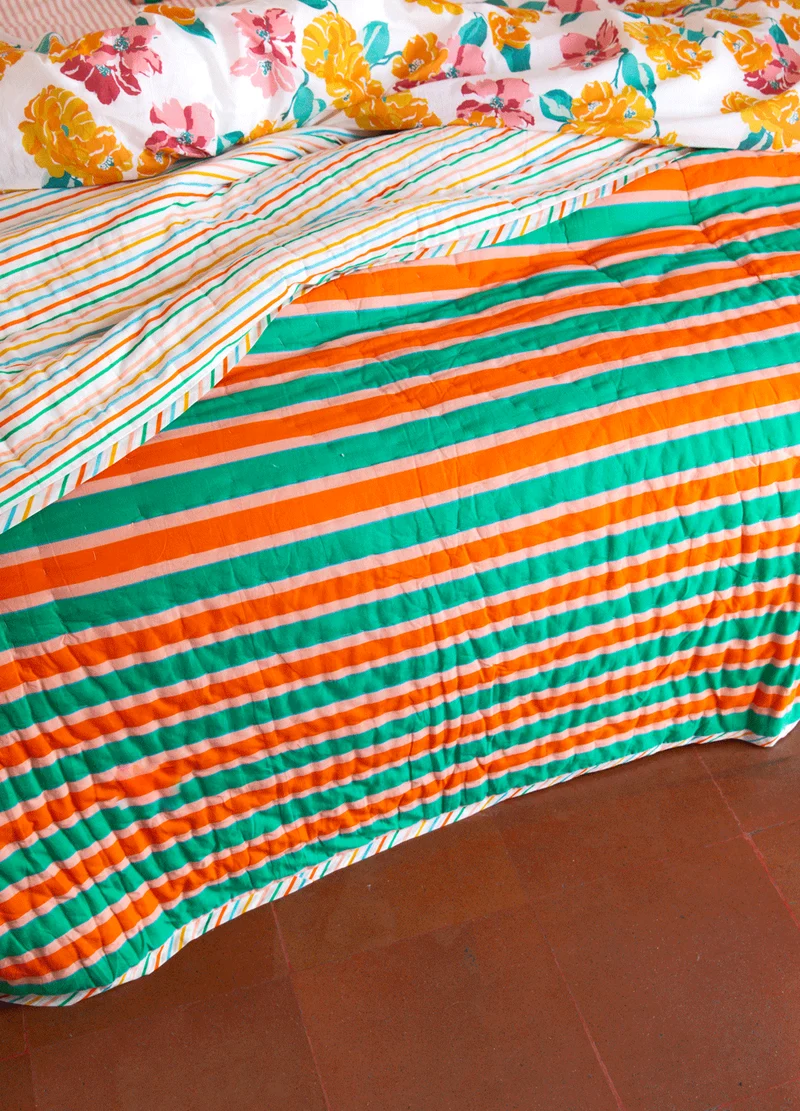 Plaid matelassé réversible
