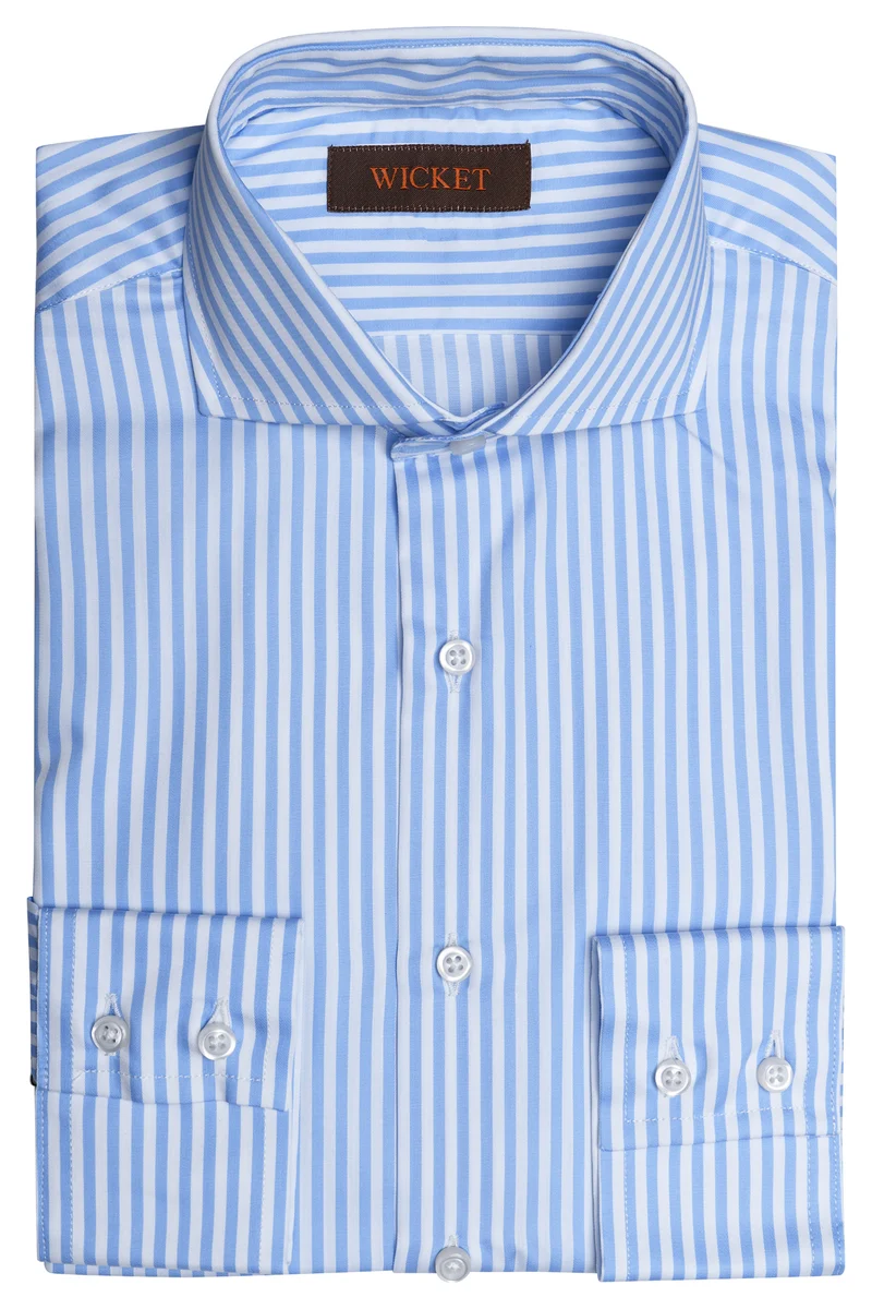 La Twill de Coton Bleu à Rayures