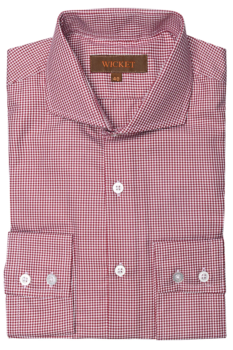 La Twill de Coton à Vichy Bordeaux