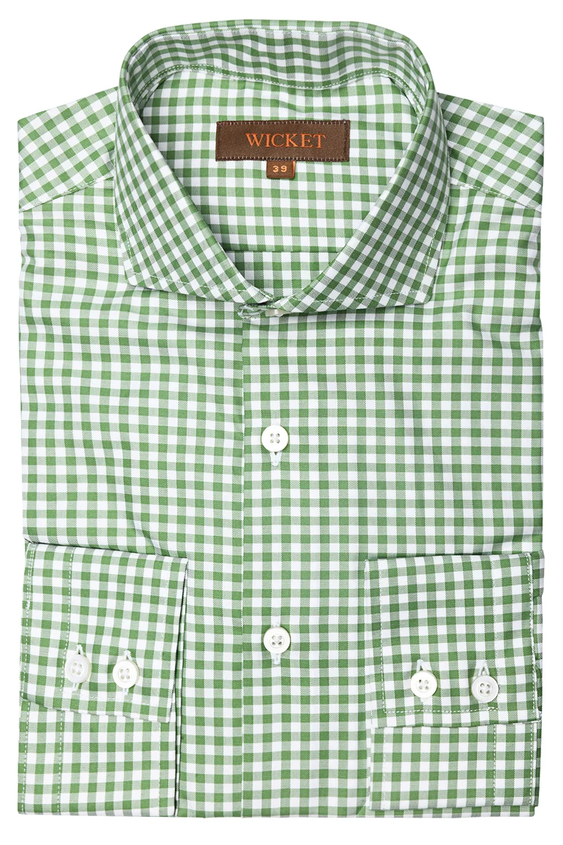 La Twill de Coton à Carreaux Vichy Vert