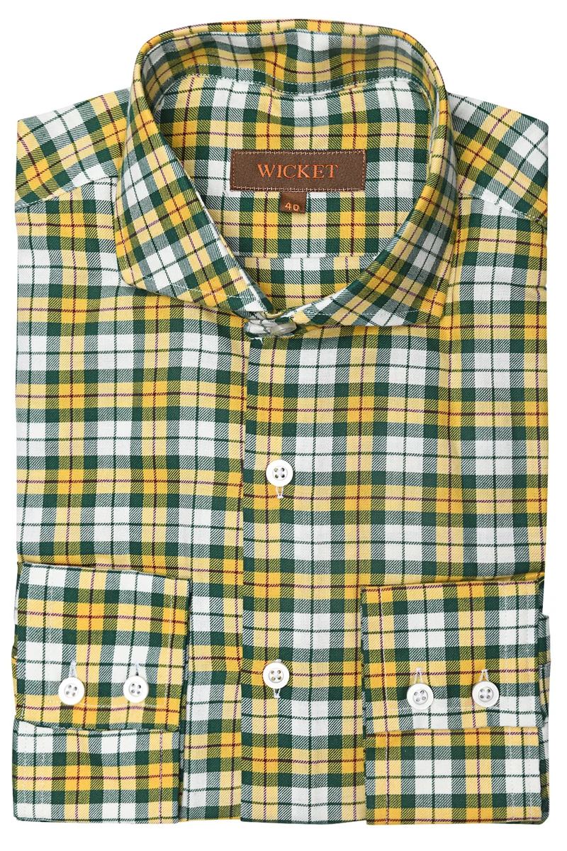 La Flanelle de Coton à Carreaux Jaune & Vert