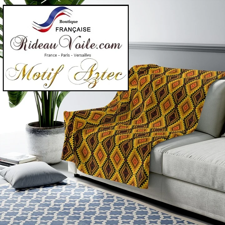 Décoration d'intérieur tissu Boho Boho Kilim imprimé Aztèques mètre rideau voilage