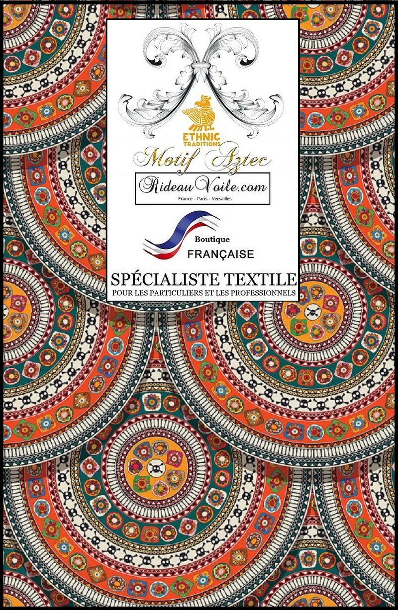 Tissu d'éditeur ameublement motif Mexicain Boho Boho Aztèque mètre tapisserie