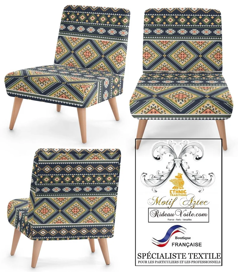 Architecte décorateur intérieur tissu imprimé Kilim Boho Boho Mexicain mètre