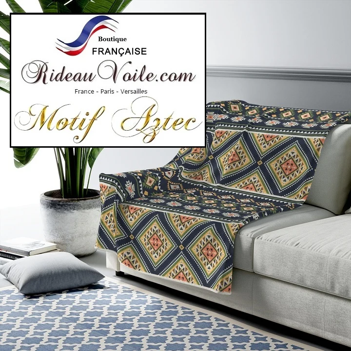 Architecte décorateur intérieur tissu imprimé Kilim Boho Boho Mexicain mètre