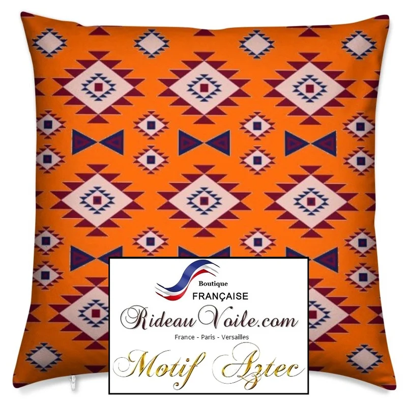 Architecte déco intérieur tissu motif Aztec ameublement Aztèques mètre tapisserie rideau