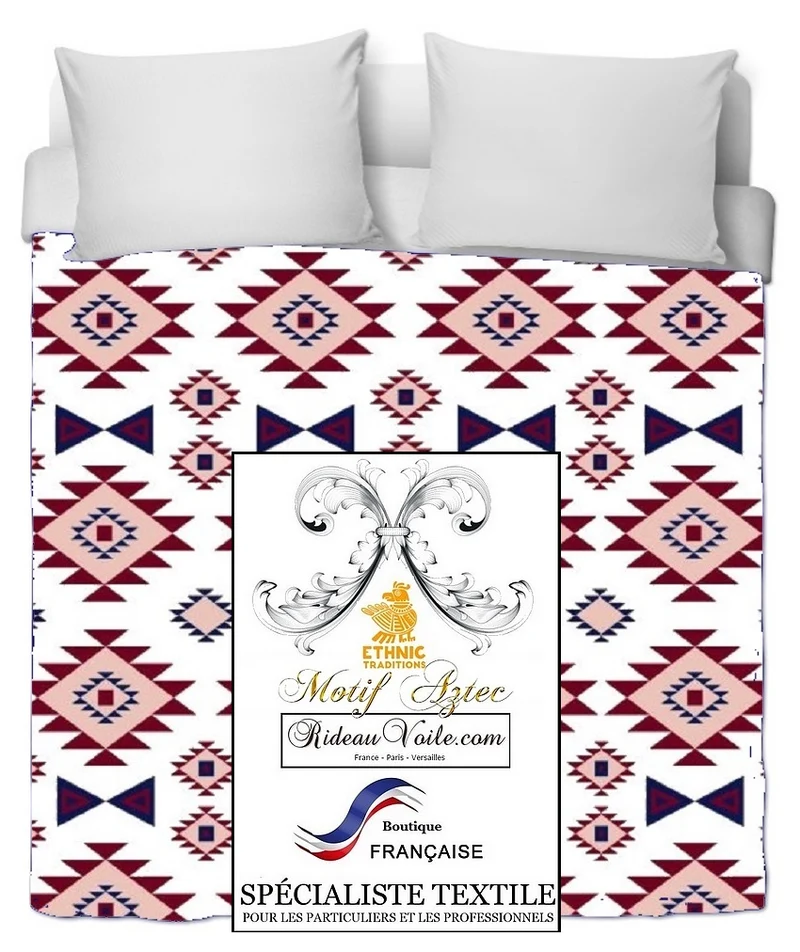 Tissu décoration intérieur KILIM ameublement Aztèques mètre ethnique tapisserie rideau