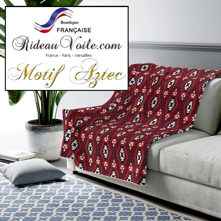 Tissu ameublement mexicain mètre imprimé Aztèque ethnique tribal rideau
