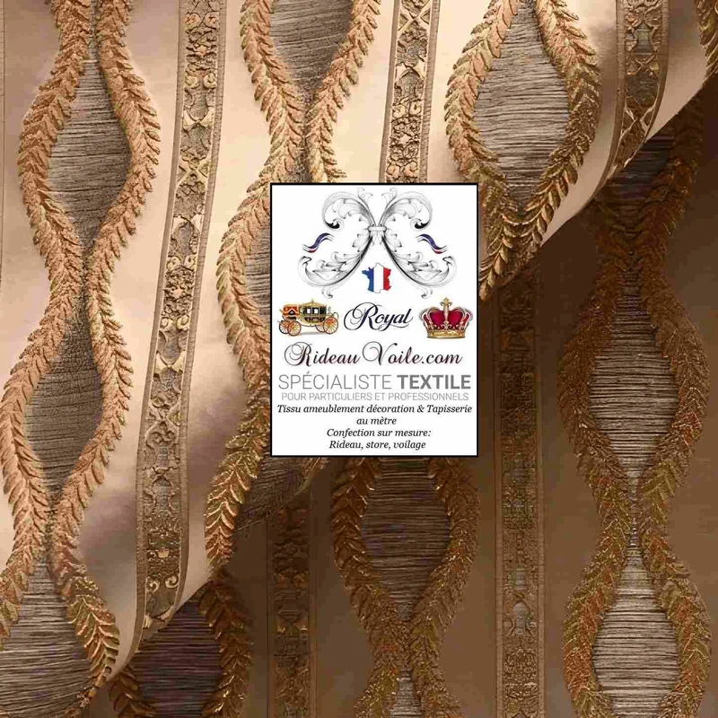 Tissu ameublement mètre Jacquard Baroque Damassé tissé rideau canapé