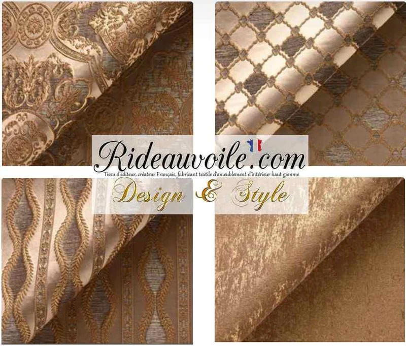 Tissu ameublement mètre Jacquard Baroque Damassé tissé rideau canapé