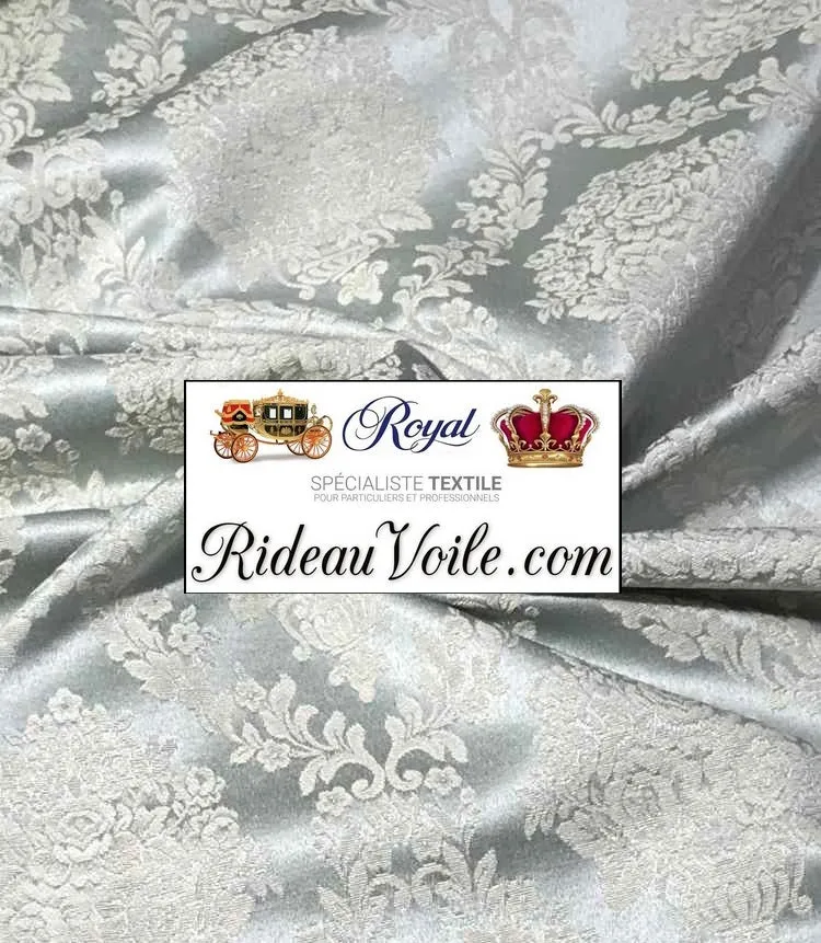 Tissu ameublement Tapisserie Jacquard Damasco mètre rideau Baroque Bleu