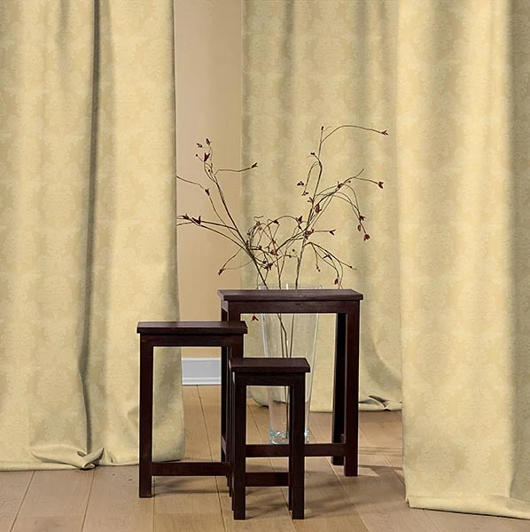 Tissu au mètre jacquard Damasco beige champagne Baroque rideau Damassé